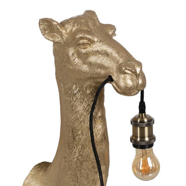 Aplique camello dorado resina 12 x 26 x 50 cm