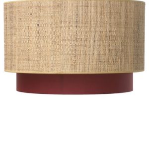 Lámpara doble cilinder rafia-3 y chintz 09