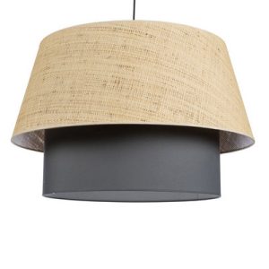 Lámpara doble cilinder rafia-2  ext. y cotonet int