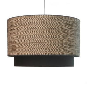 Lámpara doble cilinder rafia black 152 y cot.20 ng