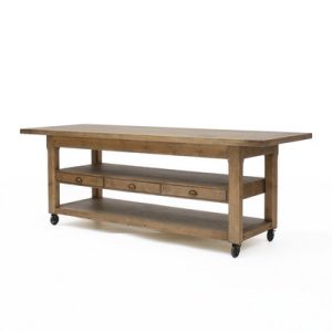 Mostrador faro roble y pino c/ ruedas