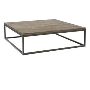 Mesa centro lagos cuadrada olmo y hierro Mesa centro lagos cuadrada olmo y hierro