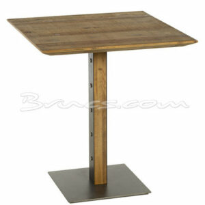 Mesa comedor cuadrada pals pino antiguo y hierro Mesa comedor cuadrada pals pino antiguo y hierro