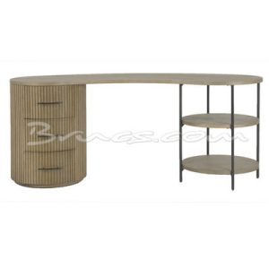 Escritorio choros roble antiguo y hierro