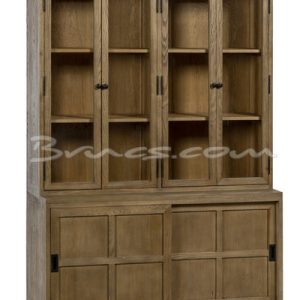 Vitrina pilos roble antiguo