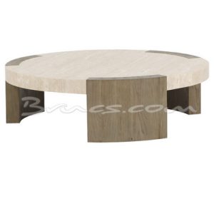 Mesa centro krokees roble y travertino Mesa centro krokees roble y travertino