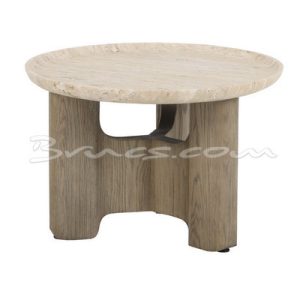 Mesa centro fakarava roble y travertino Mesa centro fakarava roble y travertino