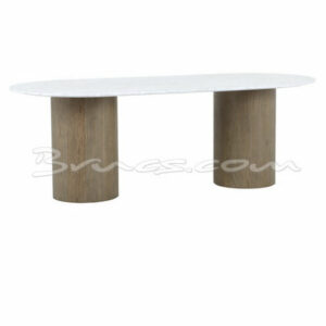 Mesa comedor rangiroa pino antiguo y mármol carrar Mesa comedor rangiroa pino antiguo y mármol carrar