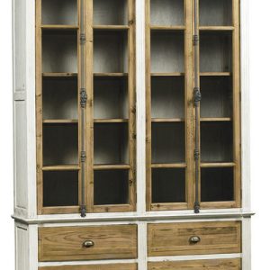 Vitrina velika pino blanco-natural