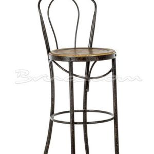 Taburete ton hierro y roble