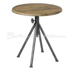 Mesa auxiliar sineu regulable pino antiguo y hierr Mesa auxiliar sineu regulable pino antiguo y hierr