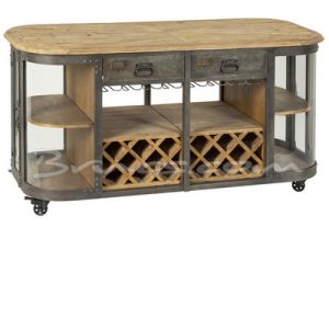 Mostrador linsey pino antiguo y hierro Mostrador linsey pino antiguo y hierro