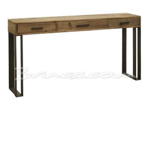Consola gr. morde 3 cajones pino y hierro Consola gr. morde 3 cajones pino y hierro