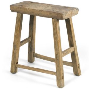 Taburete creole pino antiguo Taburete creole pino antiguo