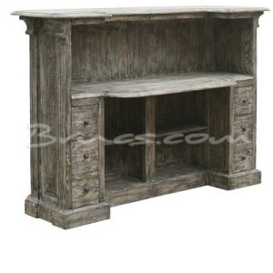 Mostrador gryada roble y cobre antiguo