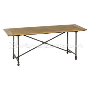 Mesa alta flatiron  roble y hierro Mesa alta flatiron  roble y hierro