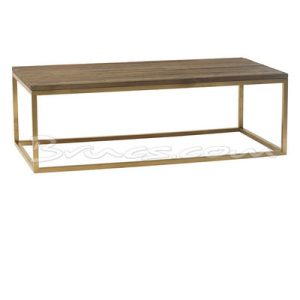 Mesa centro lys olmo y latón mate Mesa centro lys olmo y latón mate