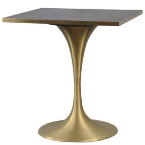 Mesa comedor sonora roble, latón y hierro dorado Mesa comedor sonora roble, latón y hierro dorado