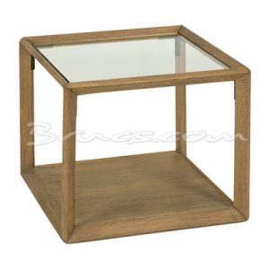 Mesa rincón patna roble natural y cristal Mesa rincón patna roble natural y cristal