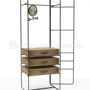 Armario sirsa c/ espejo roble y hierro