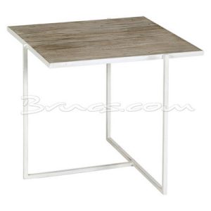 Mesa rincón kollam pino blanqueado y hierro Mesa rincón kollam pino blanqueado y hierro