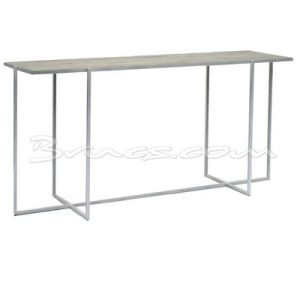 Consola kollam pino blanqueado y hierro Consola kollam pino blanqueado y hierro