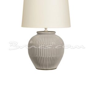 Lámpara ridge cerámica blanca sin pantalla