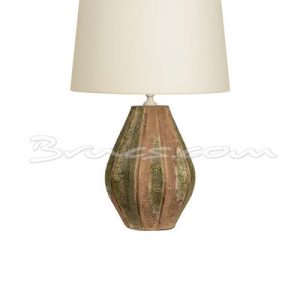 Lámpara molaoi cerámica verde decapado Lámpara molaoi cerámica verde decapado