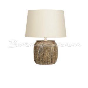 Lámpara karuelas cerámica blanca