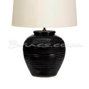 Lámpara demenika cerámica negra sin pantalla Lámpara demenika cerámica negra sin pantalla