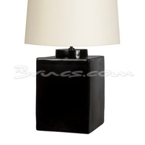 Lámpara demenika cerámica rect. negra sin pantall Lámpara demenika cerámica rect. negra sin pantall