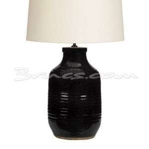 Lámpara demenika cerámica negra sin pantalla