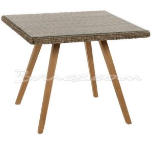 Mesa comedor maya kubu sintético patas teka Mesa comedor maya kubu sintético patas teka