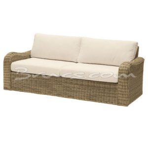 Sofá 3 plazas ferdinand kubu sintético c/ cojines