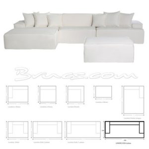 Sofá 4 pzas. londres tela cliente 9,00 mt