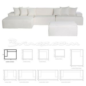 Módulo sofá con brazo londres tela cliente 5,00 mt Módulo sofá con brazo londres tela cliente 5,00 mt