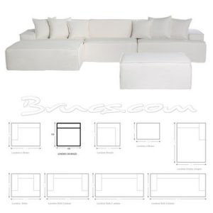 Módulo sofá sin brazo londres tela cliente 4,50 mt