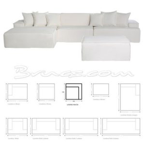 Módulo sofá rincón londres tela cliente 5,50 mt