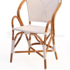 Silla con brazos madagascar tejido sintético bl Silla con brazos madagascar tejido sintético bl