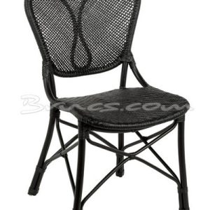 Silla arcade rattan color negro