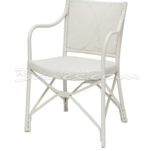 Silla con brazos mambo rattan blanco Silla con brazos mambo rattan blanco