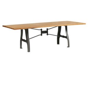 Mesa comedor farola roble ahumado y hierro Mesa comedor farola roble ahumado y hierro