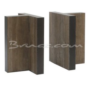 Juego patas mesa comedor atoll en ”t” olmo y hierr Juego patas mesa comedor atoll en ”t” olmo y hierr