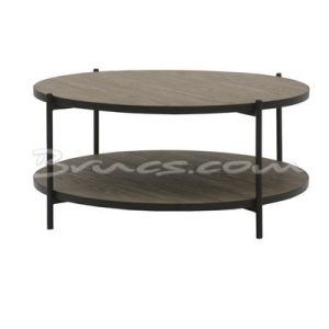 Mesa centro ezers redonda roble y hierro Mesa centro ezers redonda roble y hierro