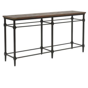 Consola spiga olmo y hierro Consola spiga olmo y hierro