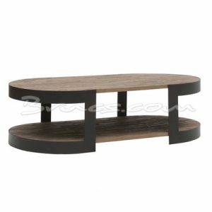 Mesa centro nilo ovalada roble y hierro Mesa centro nilo ovalada roble y hierro