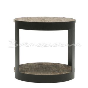 Mesa rincón nilo redonda roble y hierro Mesa rincón nilo redonda roble y hierro