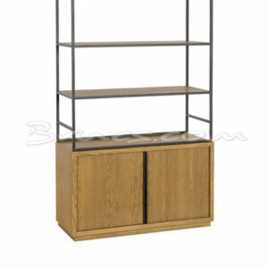 Librería moor-s roble y hierro con 2 puertas Librería moor-s roble y hierro con 2 puertas