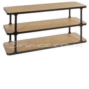 Consola yoma-l roble y hierro 3 estantes Consola yoma-l roble y hierro 3 estantes