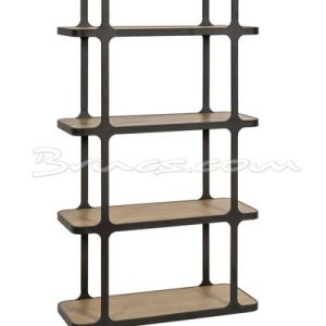 Estantería yoma roble y hierro 5 estantes Estantería yoma roble y hierro 5 estantes